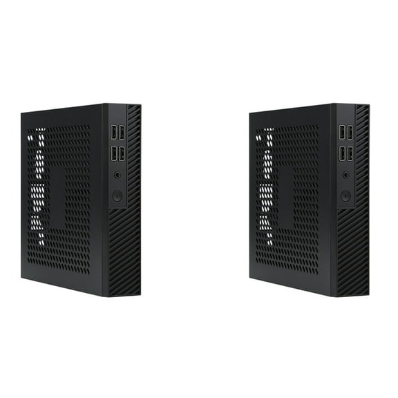 2X DX01 Thin Mini ITX Desktop Computer Chassis Thin Half Height Computer Chassis Portable Desktop Computer Case