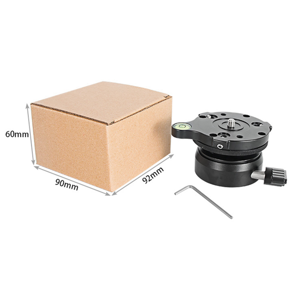 2X DY-60N Tripod Head Leveling Base Adjusting Plate with Bubble Level for DSLR Camera