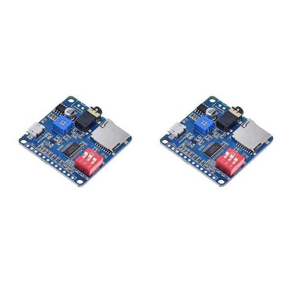 2X DY-SV5W Voice Playback Module for MP3 Music Player Voice Playback Amplifier 5W SD/TF Card Integrated UART I/O Trigger