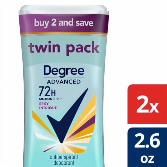 2X - Degree Advanced Women's Antiperspirant Deodorant Stick Sexy Intrigue Twin Pack