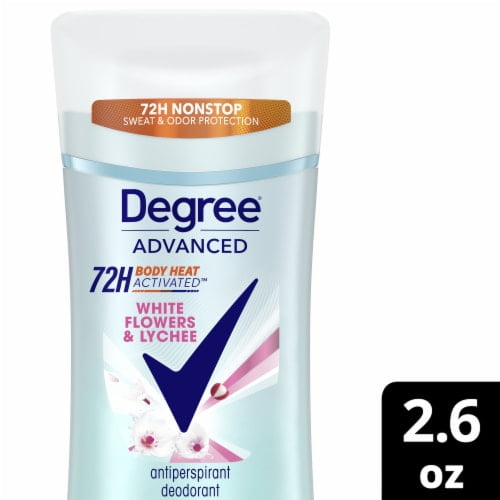 2X - Degree Advanced Women's Antiperspirant Deodorant Stick White Flowers & Lychee