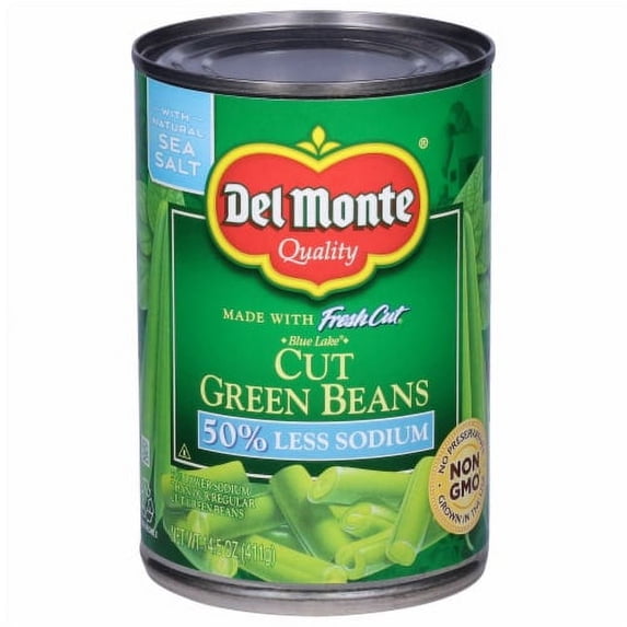 2X-Del Monte Fresh Cut Blue Lake 50% Reduced Sodium Cut Green Beans - 14.5 oz