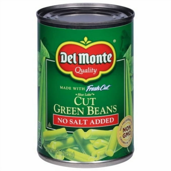 2 Pack - Del Monte No Salt Added Blue Lake Cut Green Beans - 14.5 oz Packaging may vary