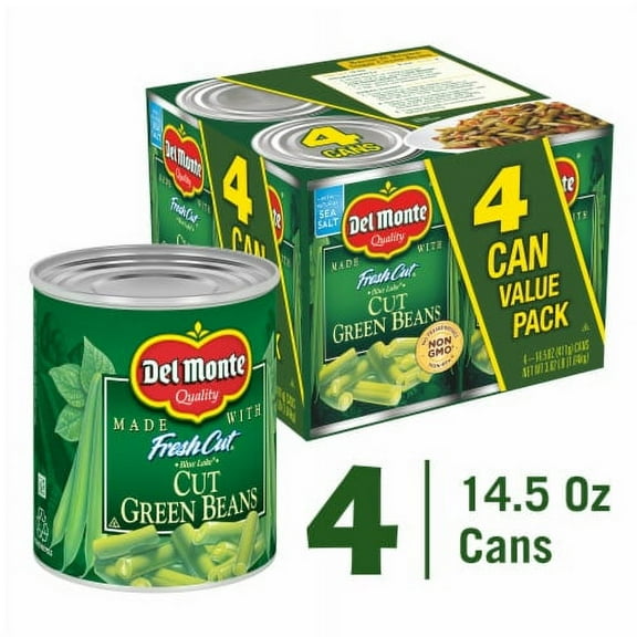 2X-Del Monte Fresh Cut Blue Lake Mixed Cut Green Beans - 14.5 oz - 4 ct