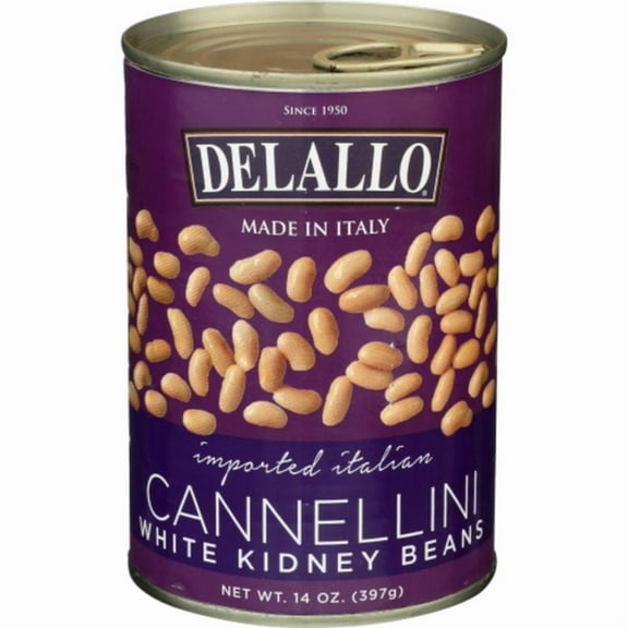 2X - Delallo Italian Cannellini White Kidney Beans 14 oz