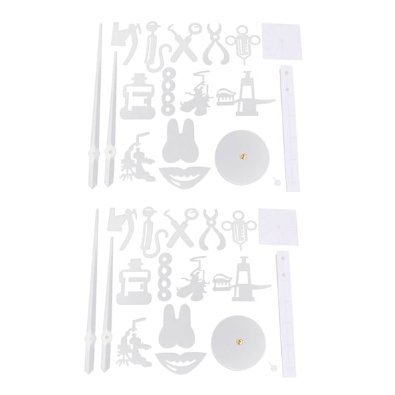 2X Dentist DIY Giant Wall Clock Dental Doctor Oversized Wall Clock Big Needle Mirror Office Decor Dentist Doctor Art