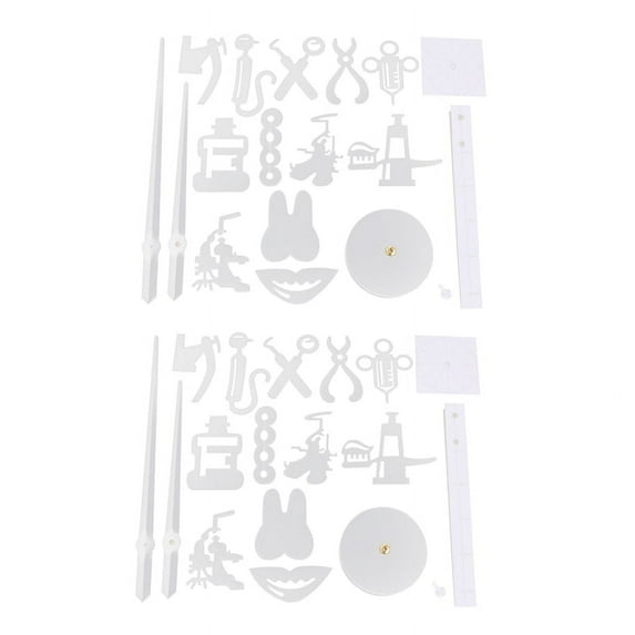 2X Dentist DIY Giant Wall Clock Dental Doctor Oversized Wall Clock Big Needle Mirror Office Decor Dentist Doctor Art