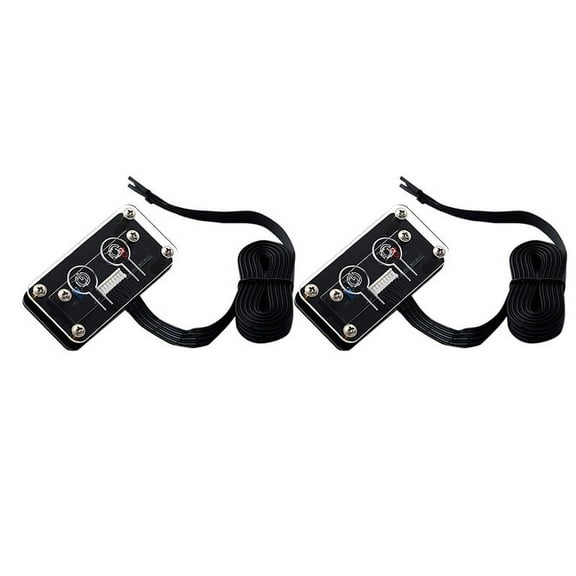 2X Desktop Computer Switch External Power Switch Power Button+Restart Button PC Case Power Supply Button, 60cm,2 Switch,Black & Transparent