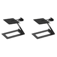 thumbnail image 1 of 2X Desktop Speaker Stand Mount Studio Monitor Riser Support with Vibration Absorption Pad Mount, 1 of 8