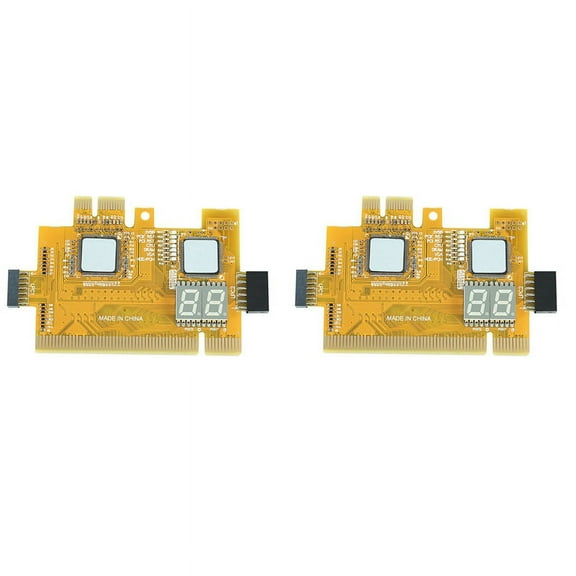 2X Detect Tool PCI-E LPC Multi Use Diagnostic Card Laptop Desktop Test Post LED Indicator PC Motherboard Debug Analyzer,2 x Diagnostic card,color random