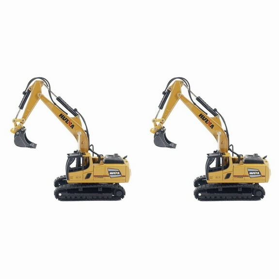 2X Die Cast Metal Construction Truck Heavy Excavator Toy Vehicle Model