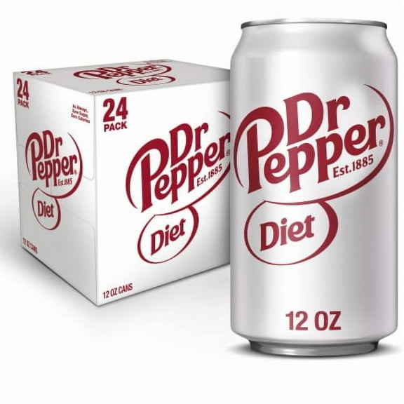 2X-Diet Dr Pepper Soda Cans - 12 fl oz - 24 pk