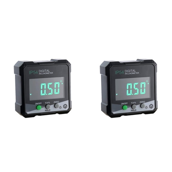 2X Digital Angle Gauge Magnetic Base Level Box Angle Finder Protractor Angle Measuring Instrument DLW30-