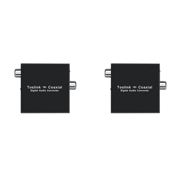 2X Digital Audio Converter Bi-Directional Coaxial to Optical Toslink SPDIF
