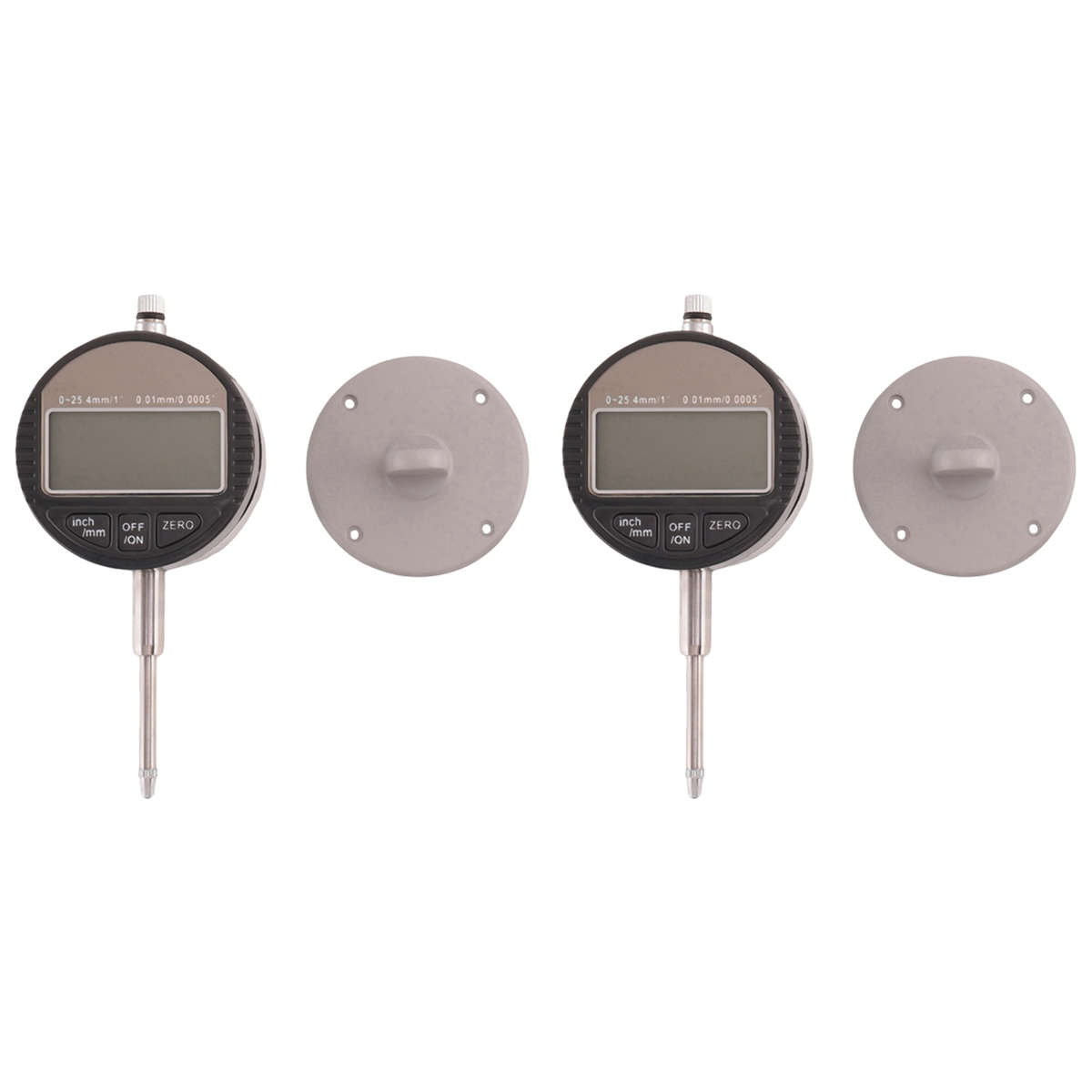 XUNTOP Comparatore Digitale Con Base Magnetica 60kg, Risoluzione 0.0005" (0.01 Mm), Corsa 0-1", LCD Retroilluminato, Per Torni E CNC