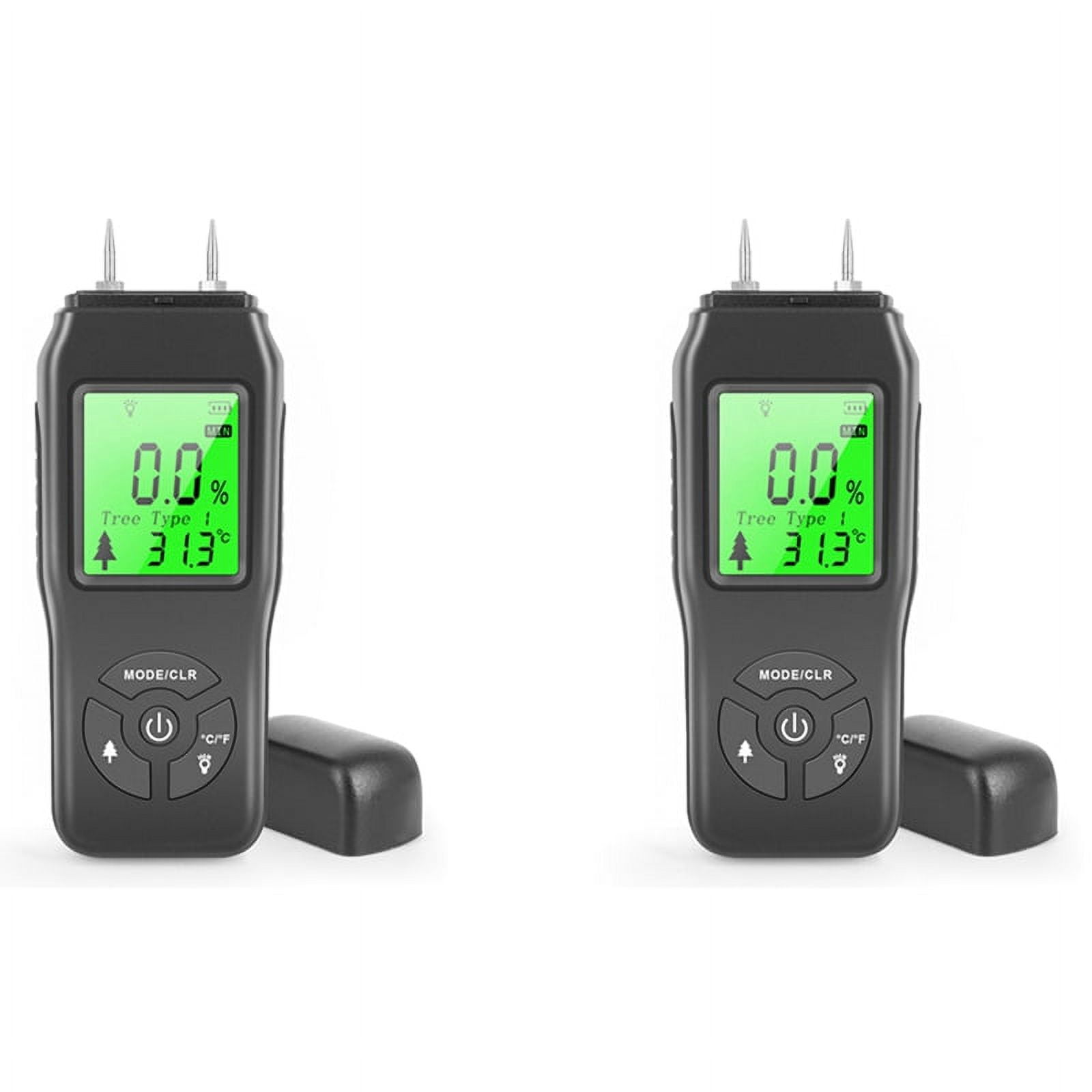 2X Digital Moisture Meter, Water Leak Detector, Moisture Tester, Pin ...
