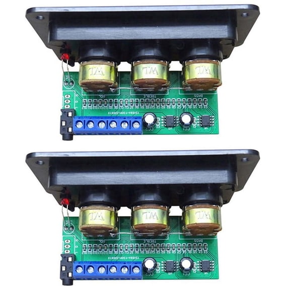 2X Digital Power Amplifier Board Stereo Amp NS4110B Sound Amplifier 2X20W HIFI Amplificador Treble Tone, with Panel