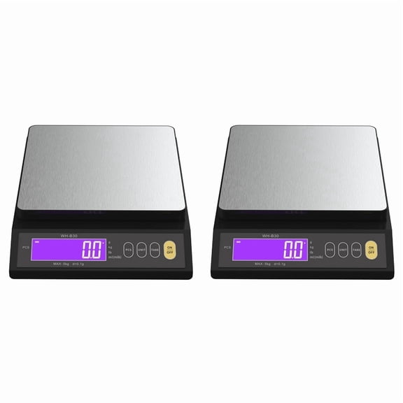 2X Digital Scale Rechargeable Electric Scale 0.1g 1g Kitchen Scale Counting Tare Auto Power Off Unit Conversion 10kg 1g