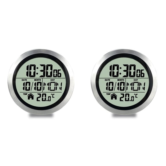 2X Digital Shower Clock Waterproof, Bathroom Timer Clock, Digital Kitchen Wall Clock, No Punching Suction Cup Clock