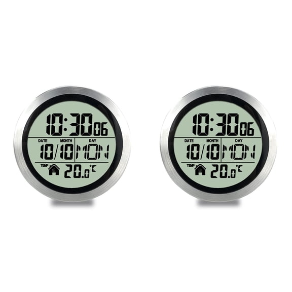 2X Digital Shower Clock Waterproof, Bathroom Timer Clock, Kitchen Wall No Punching Suction Cup