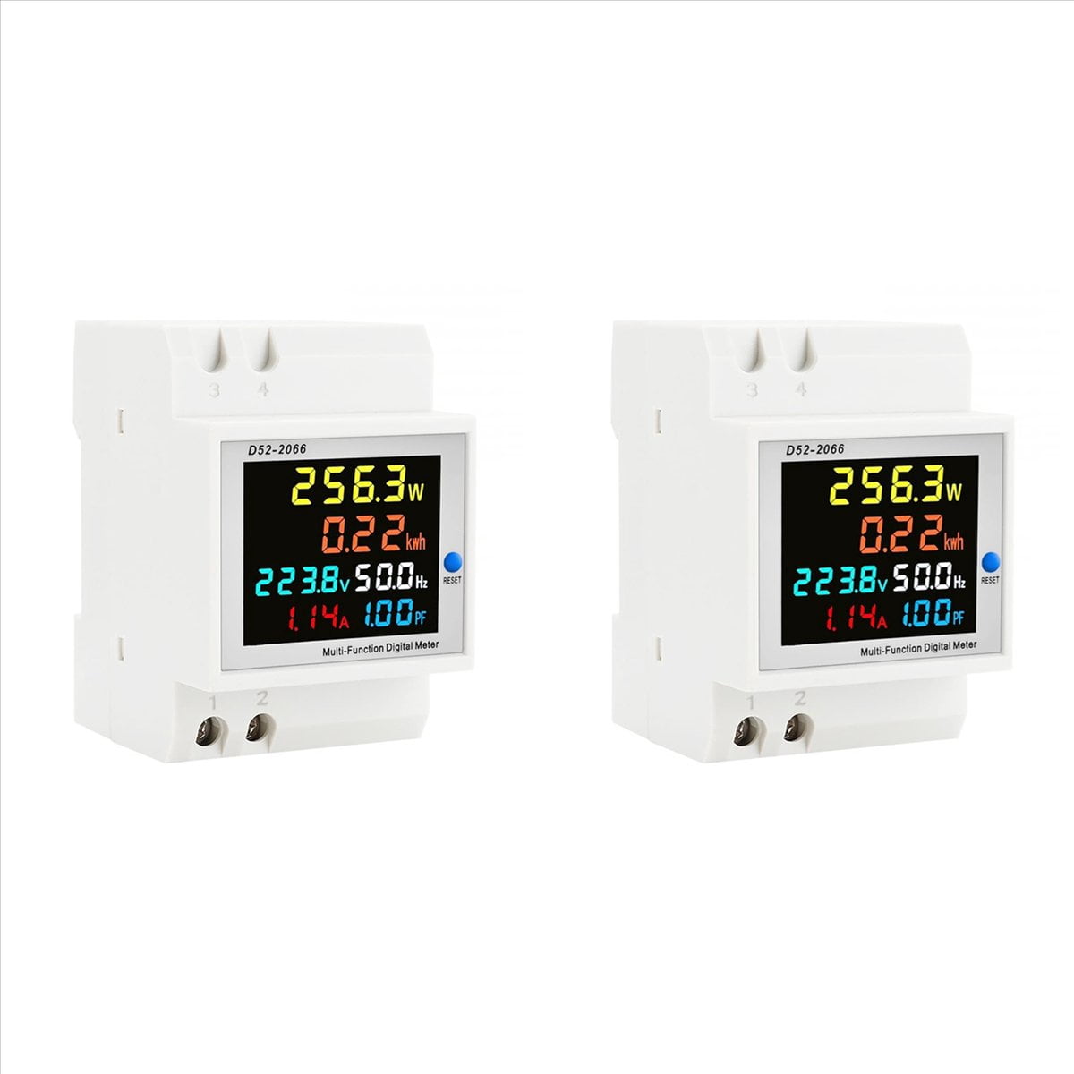 Single Phase Power Monitor 2X Digital Single Phase Energy Meter Tester Power Usage Monitor AC110V ...