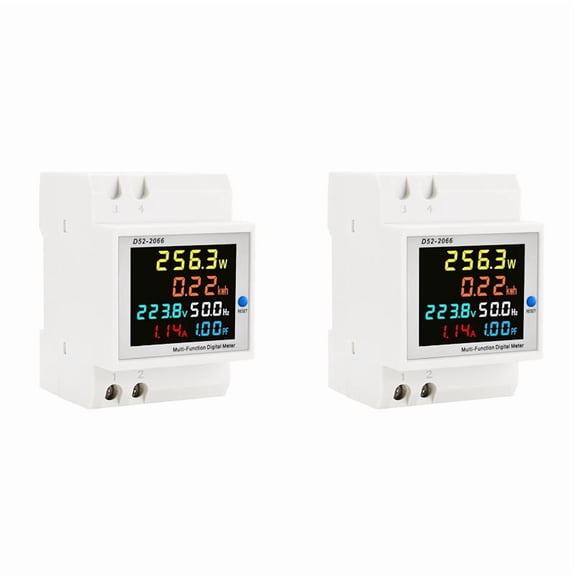 2X Digital Single Phase  Meter Tester Power Usage Monitor AC110V 40V-300V100A Frequency Power Factor Meter