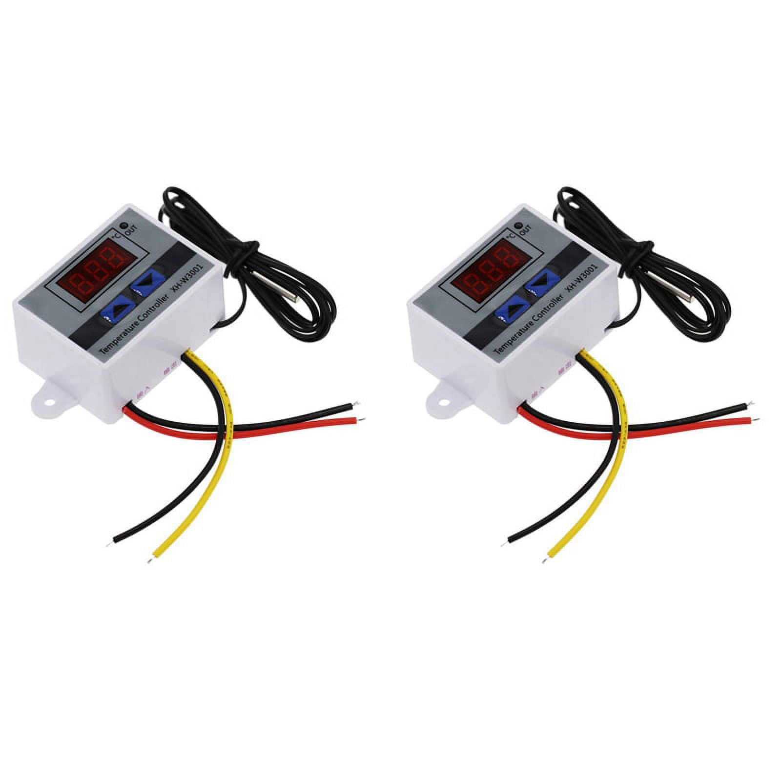 2X Digital Temperature Controller Display Thermostat Control Switch and Thermistor Sensors