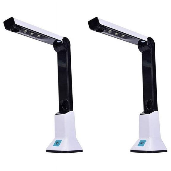 2X Document Camera for Teachers, Portable USB Document Camera Scanner with Stand 8MP HD A4 Format Cam Photo Scanner,2 x Document camera 2 x USB cable 2 x Positioning pad 2 x Drive CD,As Shown