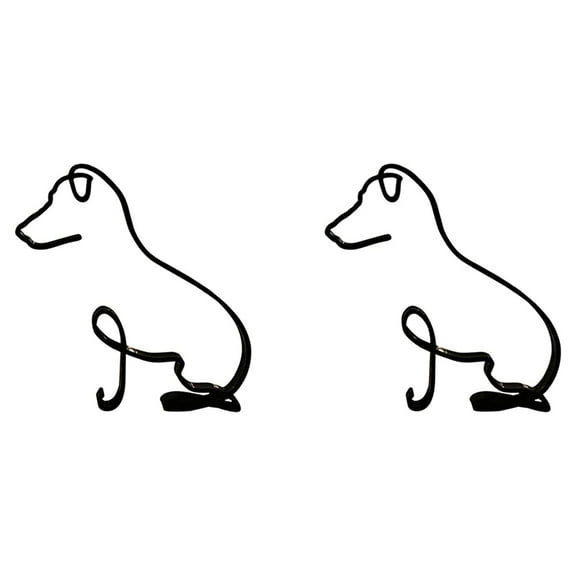 2X Dog Minimalist Art Sculpture,Personalized Metal Line Crafts- Statue for Living Room,Home Office