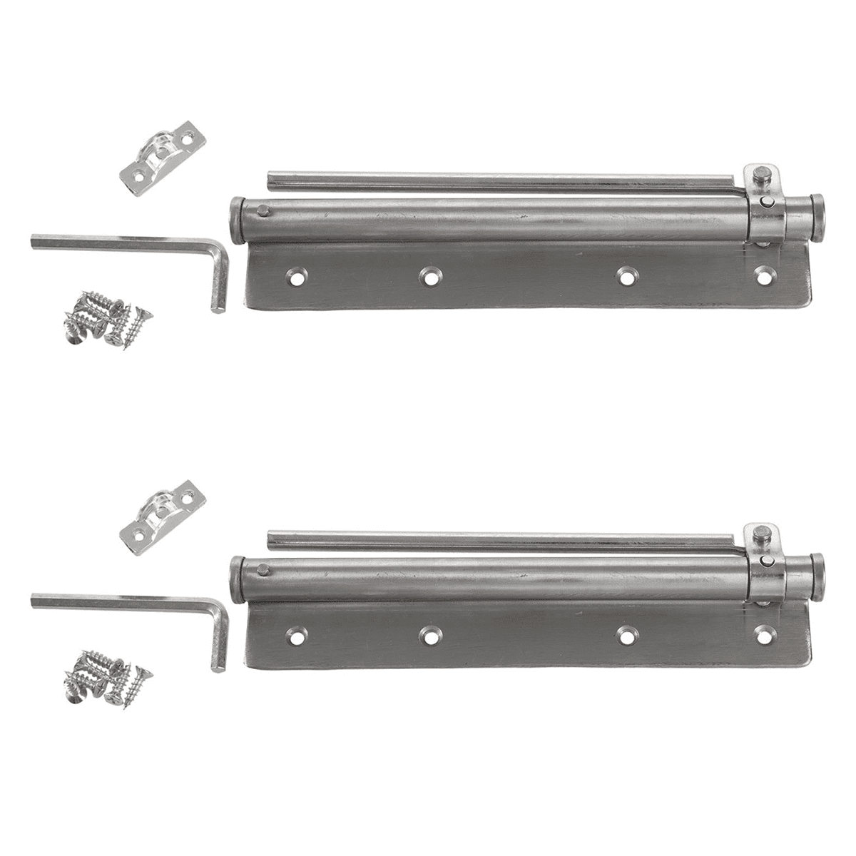 2X Door Closer Single Spring Strength Adjustable Mounted Stainless