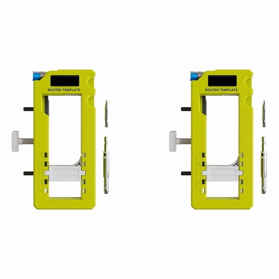 2X Door Hinge Jig, Door Hinge Mortiser, Hinge Installation Kit, Door Hinge Router Template for 3inch to 5inch Hinges