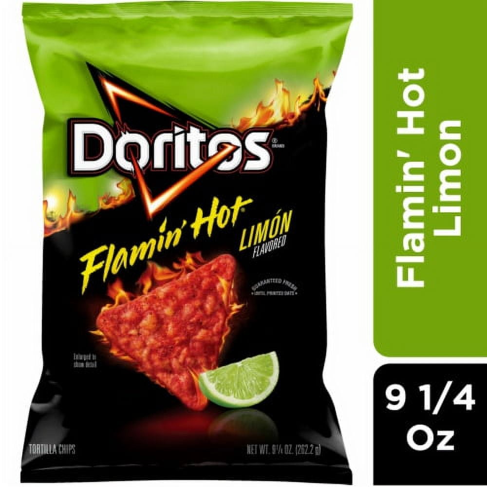 2X-Doritos Flamin' Hot Limon Flavored Tortilla Chips - 9.25 oz