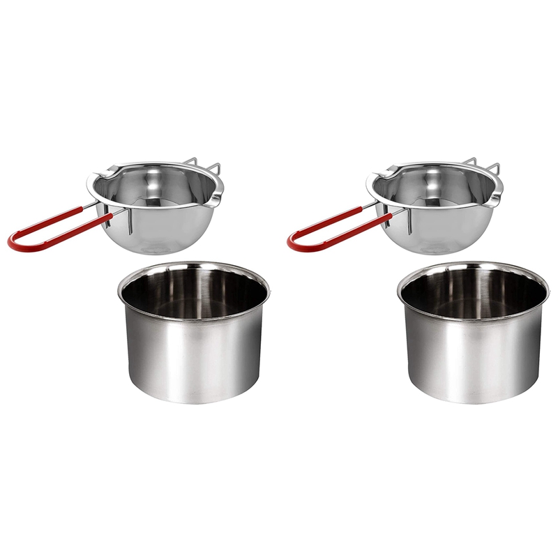 2X Double Boiler Melting Pot with Heat Resistant Handle, Large Capacity