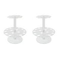 thumbnail image 1 of 2X Double Layers 24 Holes Ice Cream Cones Holder Stand Decoration Baking Cupcake Display Stand Holder, 1 of 6