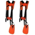 thumbnail image 1 of 2X Double Shoulder Strap Grass Trimmer Brush Cutter Harness Belt Pruner Yellow, 1 of 8
