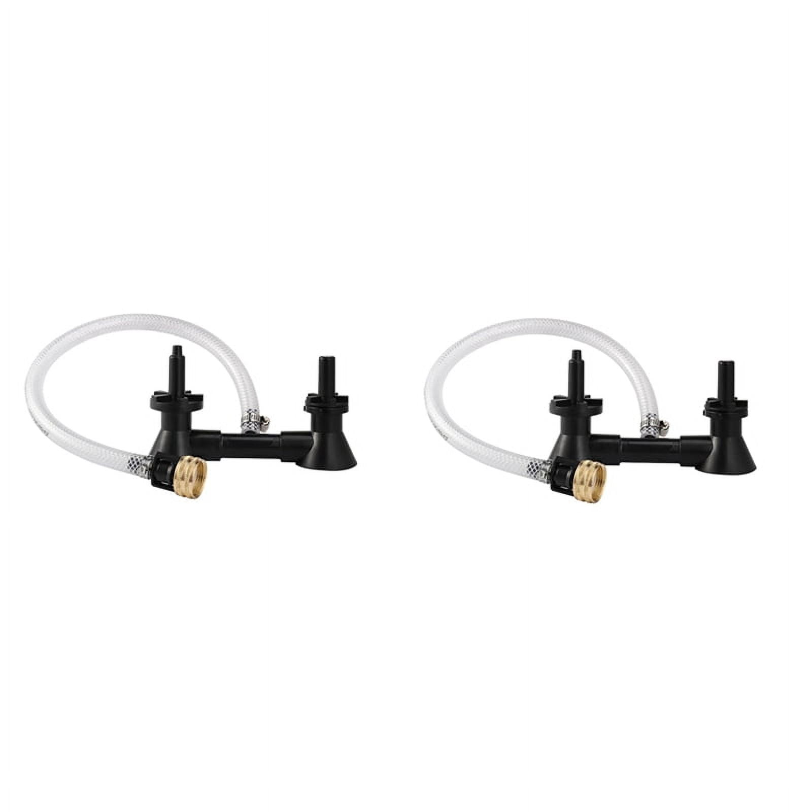 2X Double Wine Rinser Beer Bottle Washer Homebrew Beer Wine Cleaning Equipment Cleaner with Faucet Bar Tools