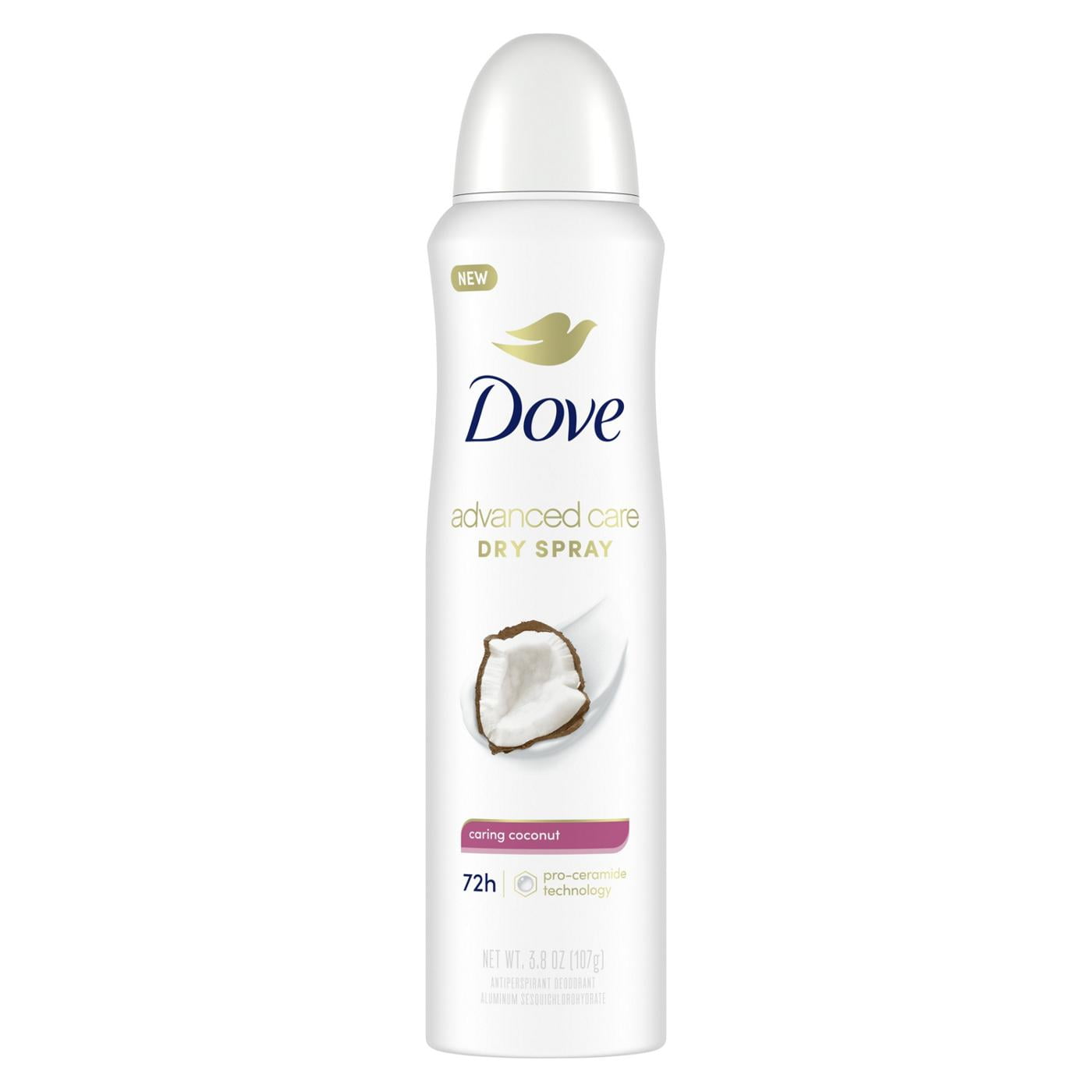 2X - Dove Advanced Care Women's Antiperspirant Deodorant Dry Spray Caring Coconut