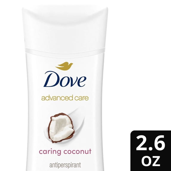 2X - Dove Beauty Advanced Care Caring Coconut 72-Hour Antiperspirant Deodorant Stick - 2.6oz