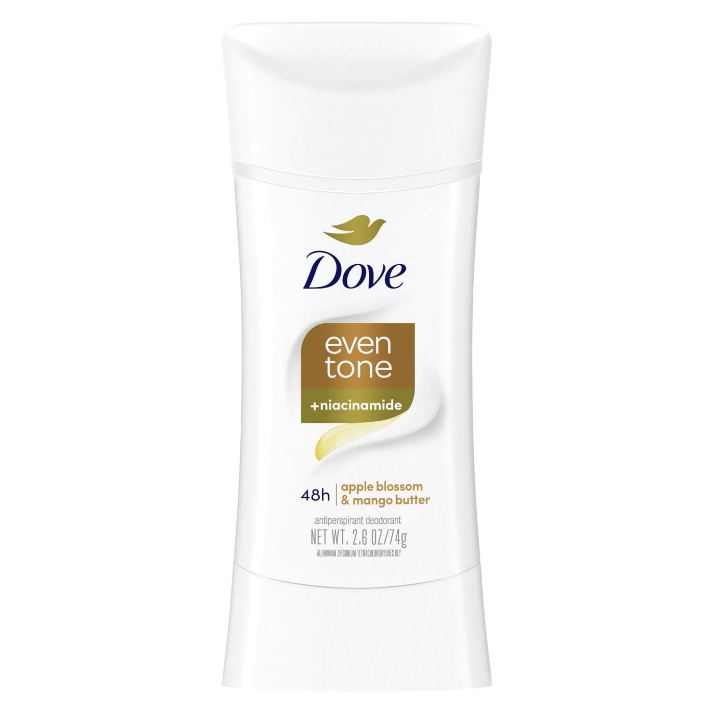 Dove Even Tone Antiperspirant Deodorant - Apple Blossom & Mango Butter - 2.6 oz (Pack of 2)