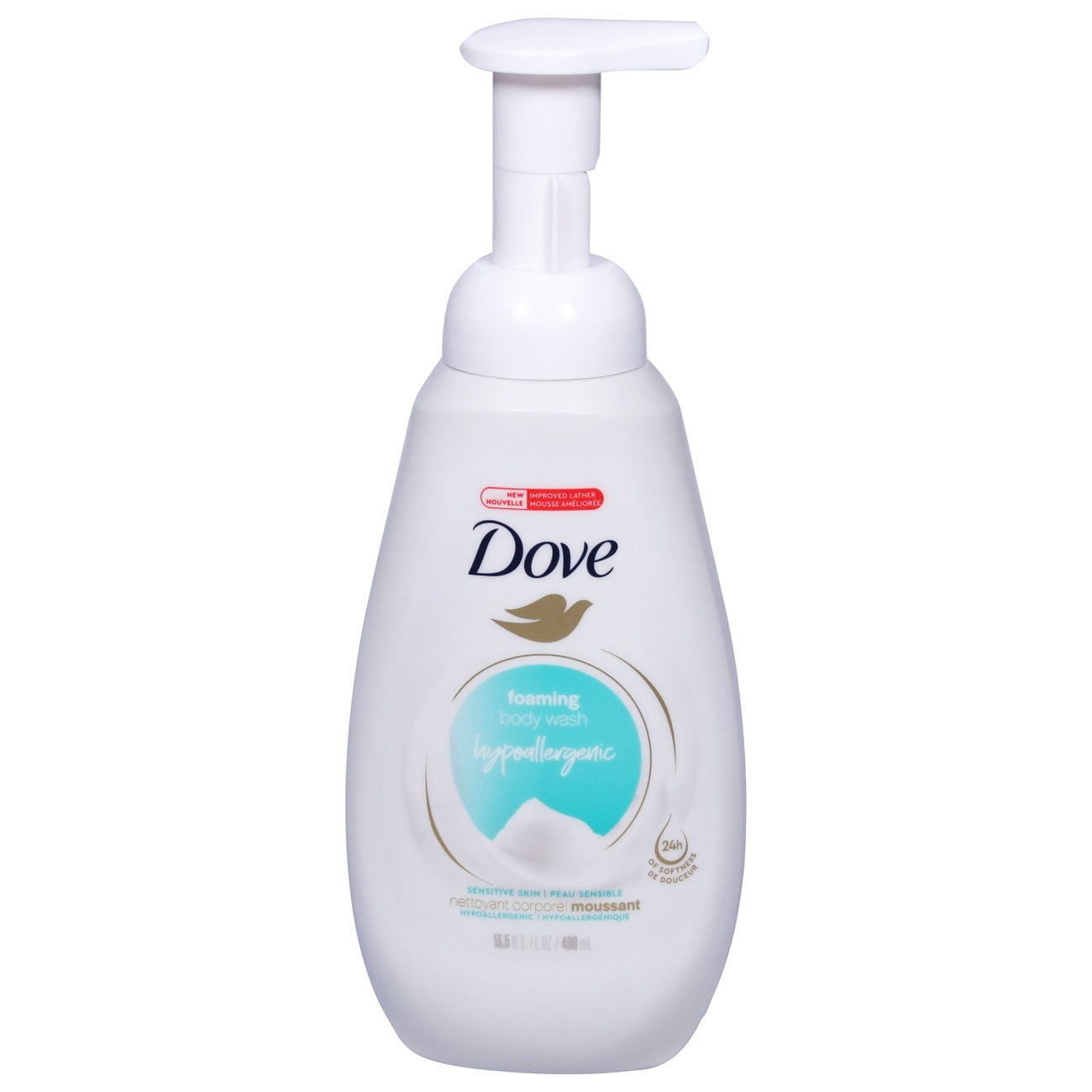 2X - Dove Sensitive Skin Shower Foam - 13.5 oz