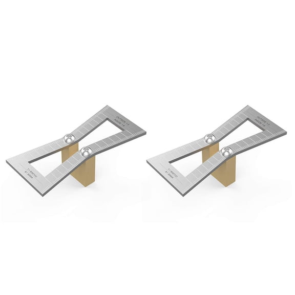 2X Dovetail Marker, Wood Joints Gauge Dovetail Guide Tool with Scale, Dovetail Template Size 1: 51: 6 and 1: 71: 8