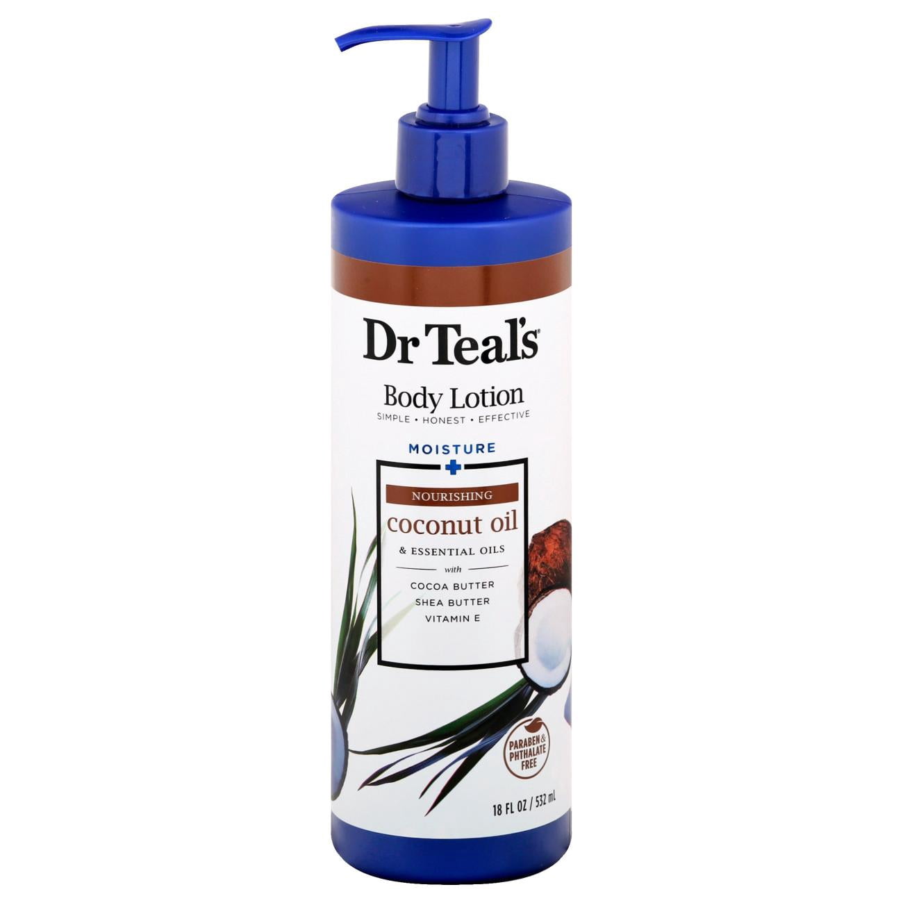 2X - Dr Teal's Body Lotion Coconut Oil 18 oz