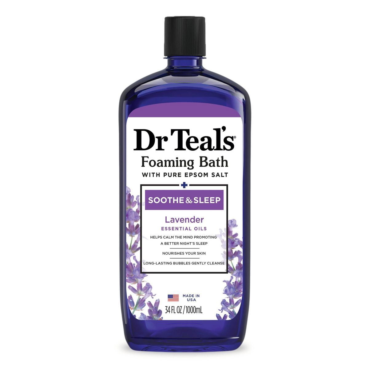 Pack of 2 - Dr Teal's Soothe & Sleep Foaming Bath with Pure Epsom Salt & Lavender 34 fl oz