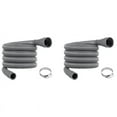 thumbnail image 1 of 2X Drain Hose Extension Set Universal Washing Machine 6.5Ft, Include Hoses Clamps, 1 of 6