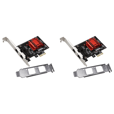 Network Card Dual-Port PCIe Gigabit 1000M PCI Express Ethernet Adapter With Intel 82575/82576 Two Ports LAN NIC Card For Support PXE For Windows/Windows Server/Linux/Freebsd/DOS With Low Profile Raspberry Pi 5
