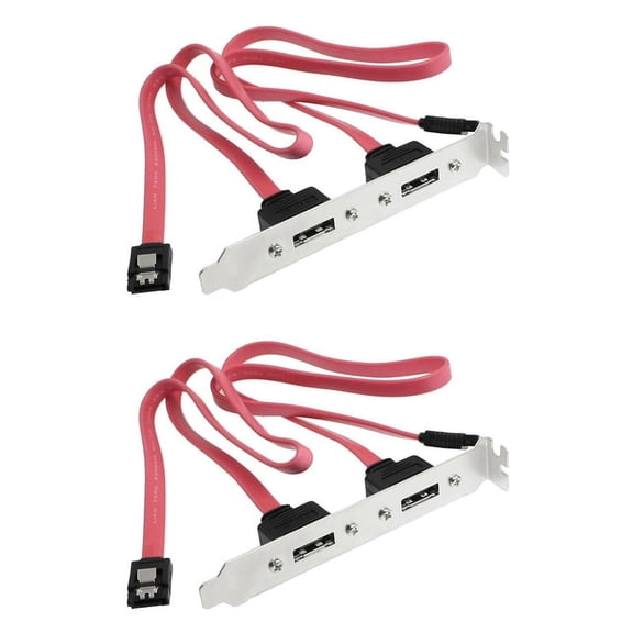 2X Dual Port Serial Cable to ESATA Bracket Adapter Cable