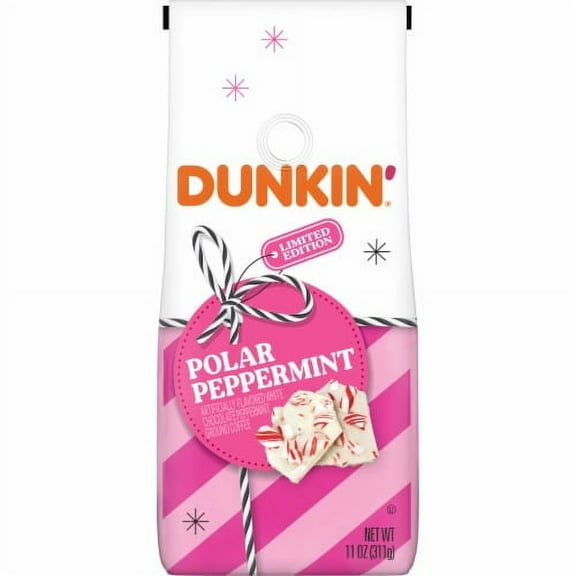 2X-Dunkin' Donuts Polar Peppermint Ground Coffee - 11 oz
