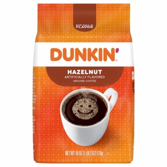 2X-Dunkin' Hazelnut Roast & Ground Coffee - 18 oz