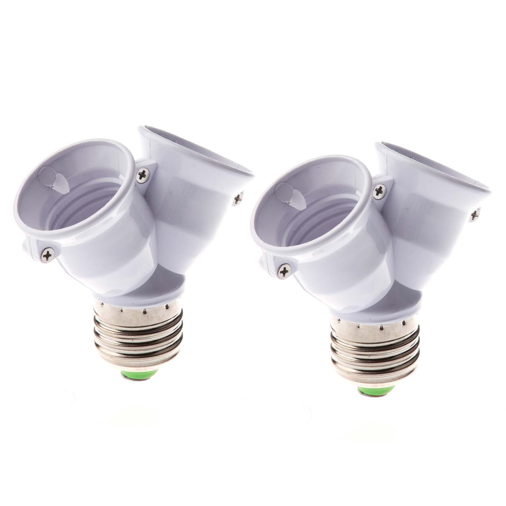 2X E27 1 to 2 E27 LED Light Lamp Bulb Adapter Converter Split Splitter ...