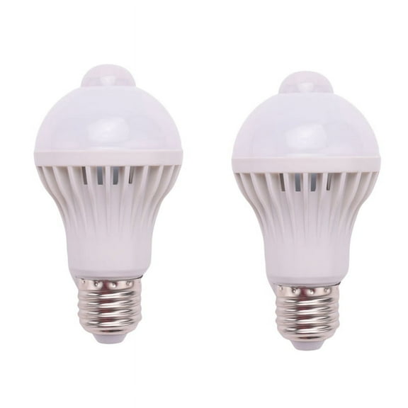 2X E27 Led Bulb Light Motion Sensor Light LED PIR Motion Sensor Lamp Globe Bulb Light Lamp, 5W